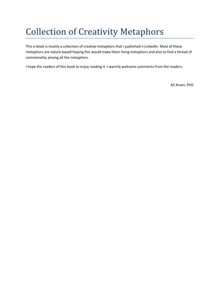 Collection of creativity metaphors | PDF | Beekeeping | Hobbies & Interests
