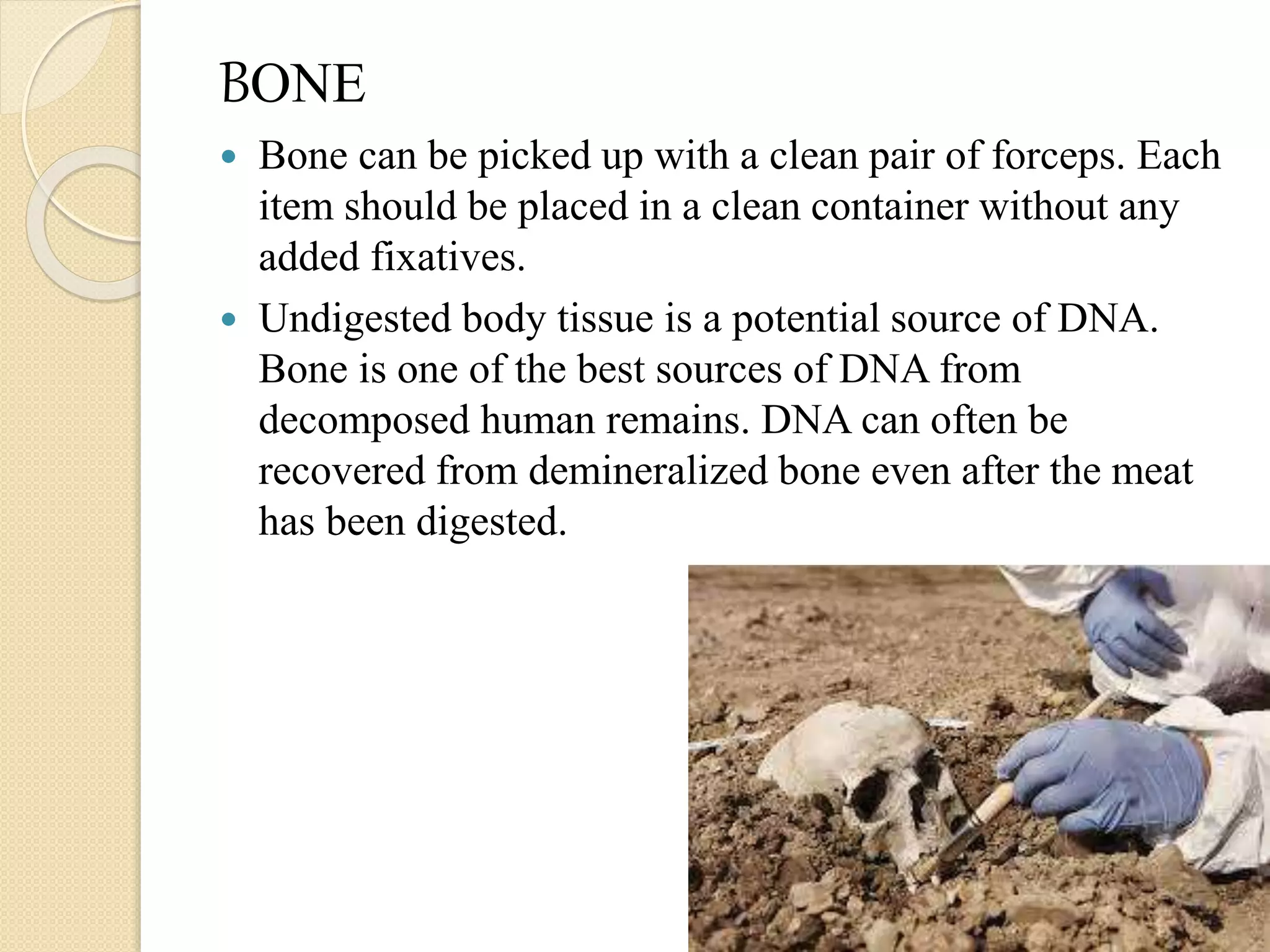 Collection of DNA evidence at crime scene | PPTX