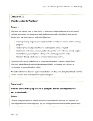 Collection of job interview questions and the answers | PDF