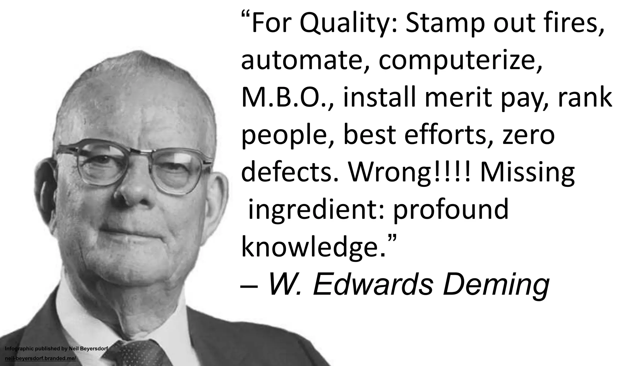 Deming Defects Quote A Collection of Quotes from W. Edwards Deming | PDF