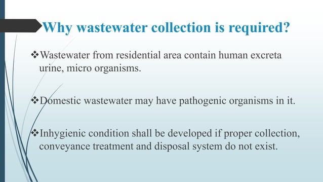 Collection of sewage & estimation of its discharge | PPT