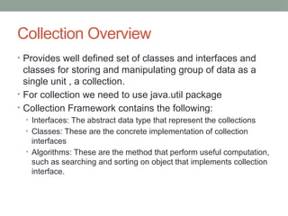 Notes for Java Collections and frameworks | PPTX
