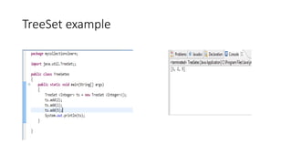 TreeSet example
 
