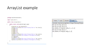 ArrayList example
 