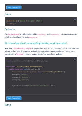 Collections in Java Interview Questions PDF By ScholarHat | PDF
