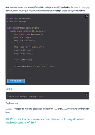 Collections in Java Interview Questions PDF By ScholarHat | PDF