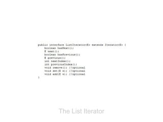 The List Iterator
 