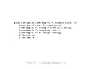 The SortedMap Interface
 