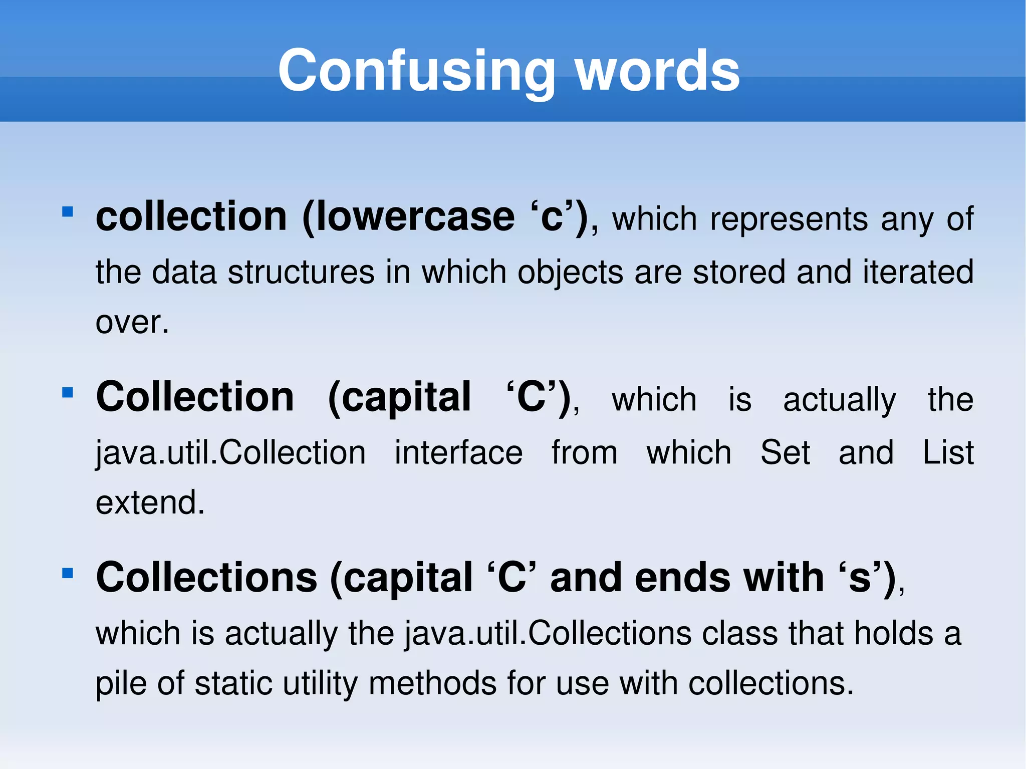 Java Collection framework