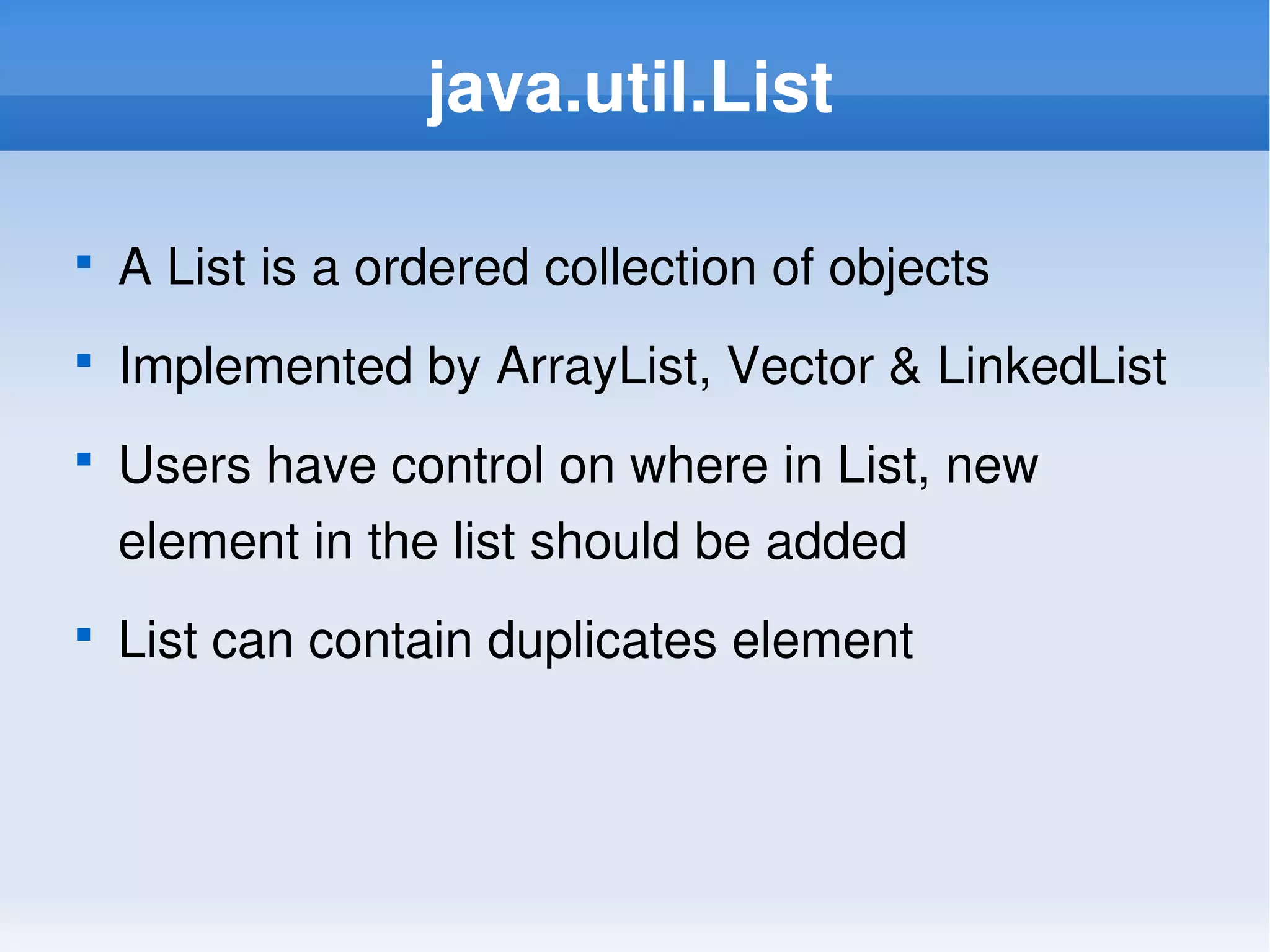 Java Collection framework