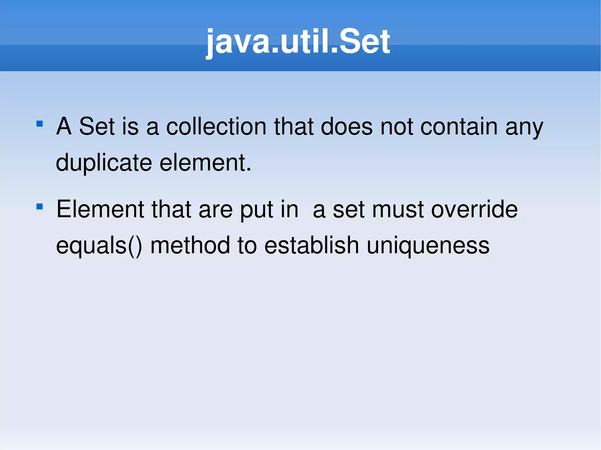 Java Collection framework