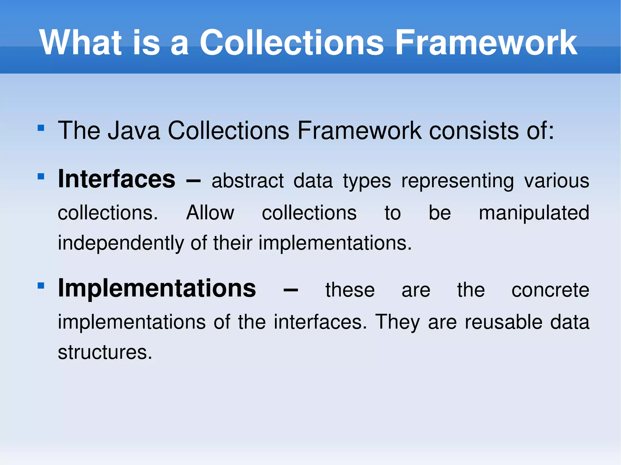Java Collection framework