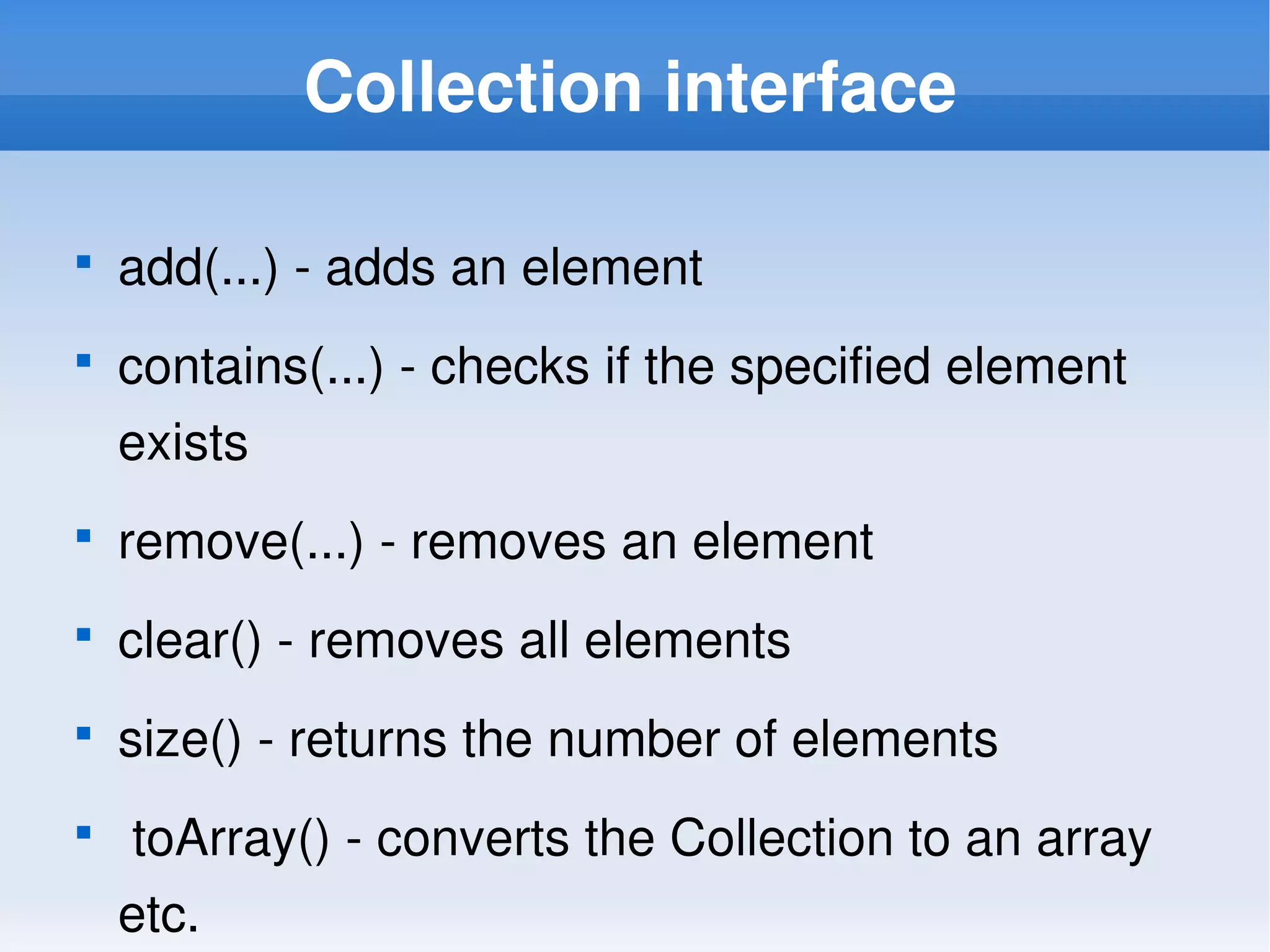 Java Collection framework