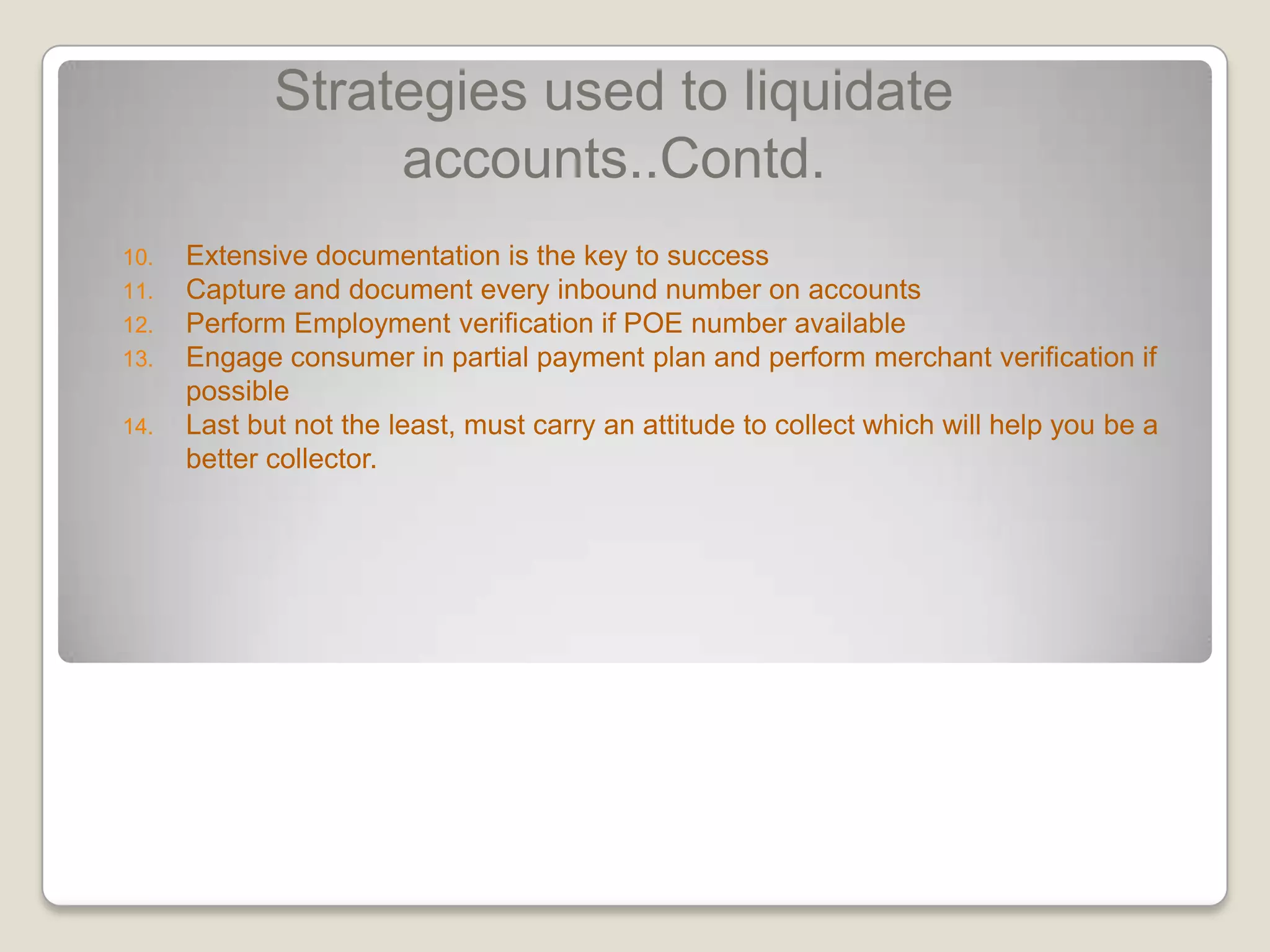 How do Consumers Pay?Consumers can make payments on their account through various sources and are mentioned below as suggested by most of the collectors in the US. These payment methods are basically lined according to urgency created by collectors on consumer's accounts.CBP ( Check by phone)Credit CardsOnline Payments ( if option avail on agency website)Wire Transfer ( western Union/Quick collect)Cashiers Check via Fed-exMoney order/ Money gram/ Check in the mail