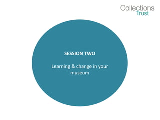 SESSION TWO
Learning & change in your
museum
 