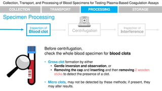 Collection, transport, and processing of blood specimens for testing ...