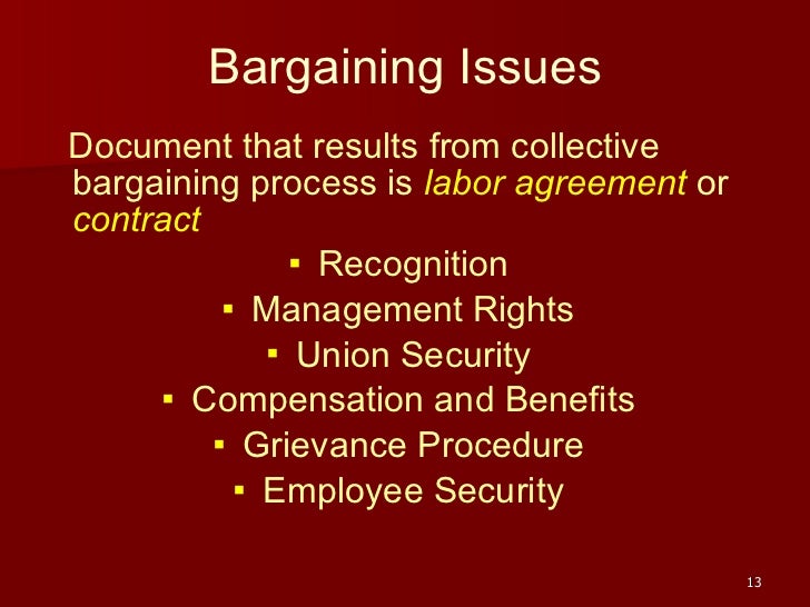agreement collective rights of bargaining bargaining Collective