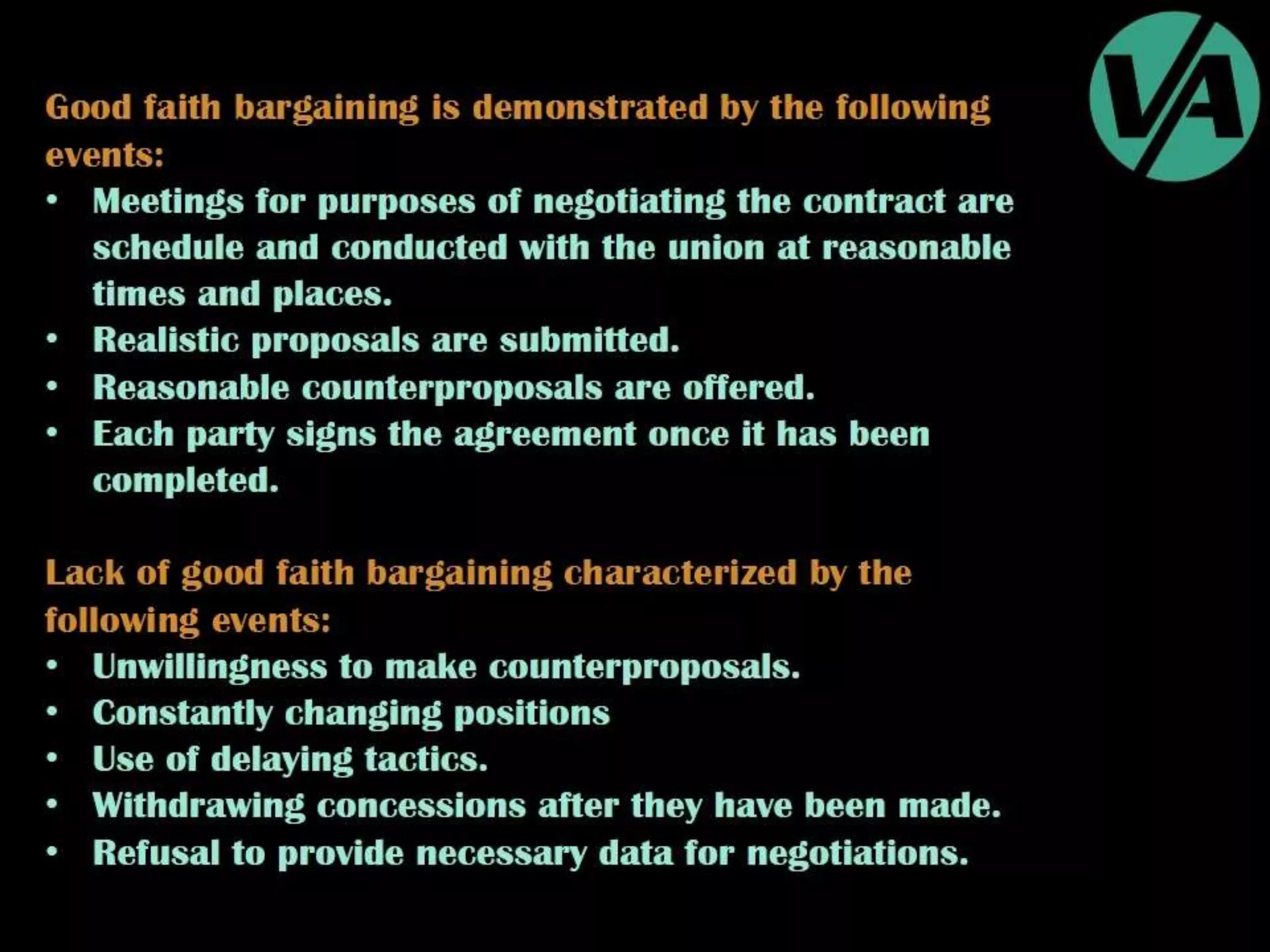 Collective Bargaining & Labour Relations