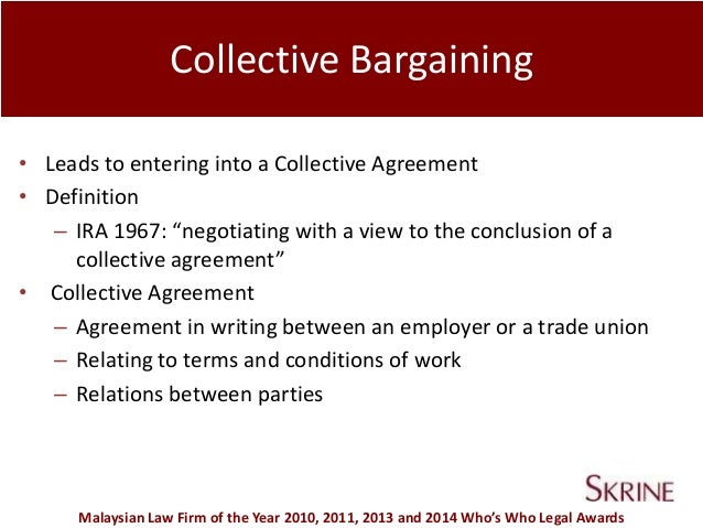 Define the term collective bargaining