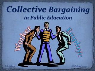 Collective Bargaining
                 in Public Education




by Craig Curry                     EDAD 587/522 Summer
 