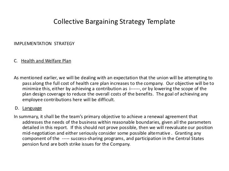 Collective bargaining strategy template