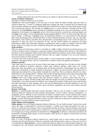 Collective behaviour and social movements a conceptual review | PDF