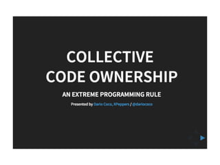 Collective code ownership in Extreme Programming
