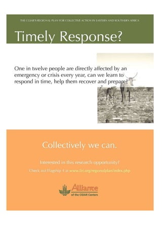 Collectively we can: the CGIAR’s Regional Plan for Collective Action in Eastern and Southern Africa