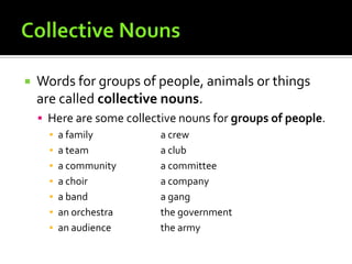 Collective nouns