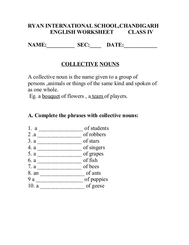 Collective nouns