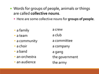 Collective nouns