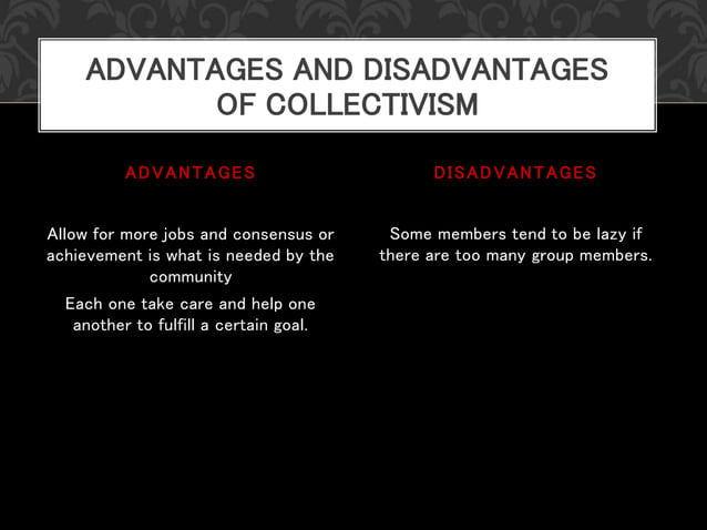 Collectivism versus individualism | PPTX | Family and Relationships