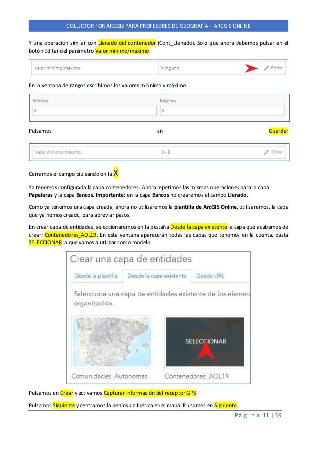 Manual De Instrucciones Para El Uso Del Software Collector De Esri
