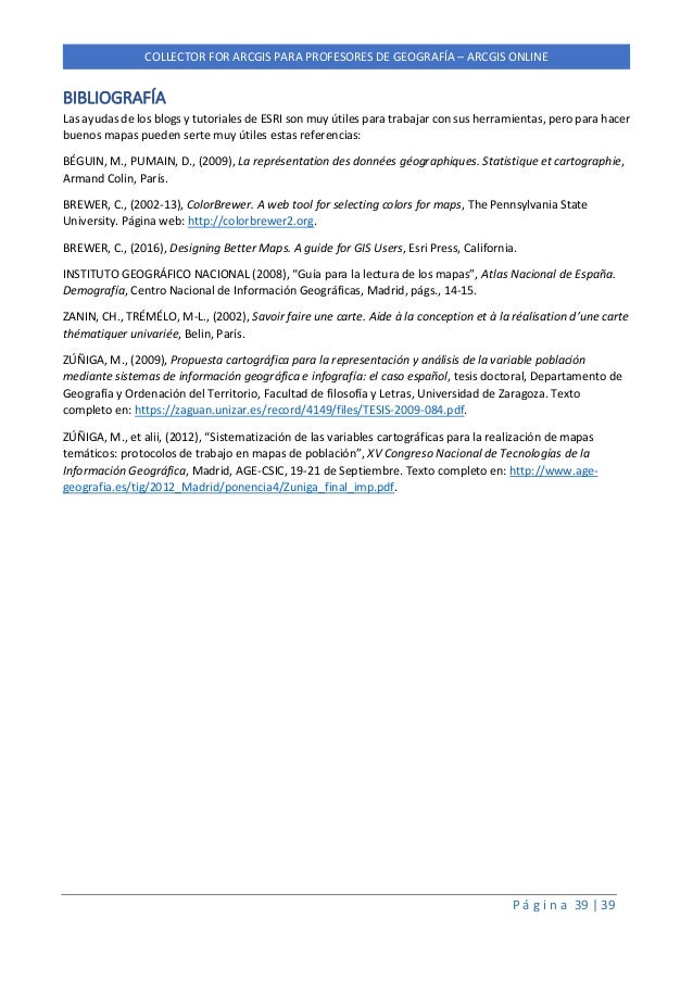 Manual De Instrucciones Para El Uso Del Software Collector De Esri