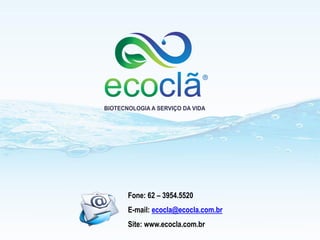 Fone: 62 – 3954.5520
E-mail: ecocla@ecocla.com.br
Site: www.ecocla.com.br
 