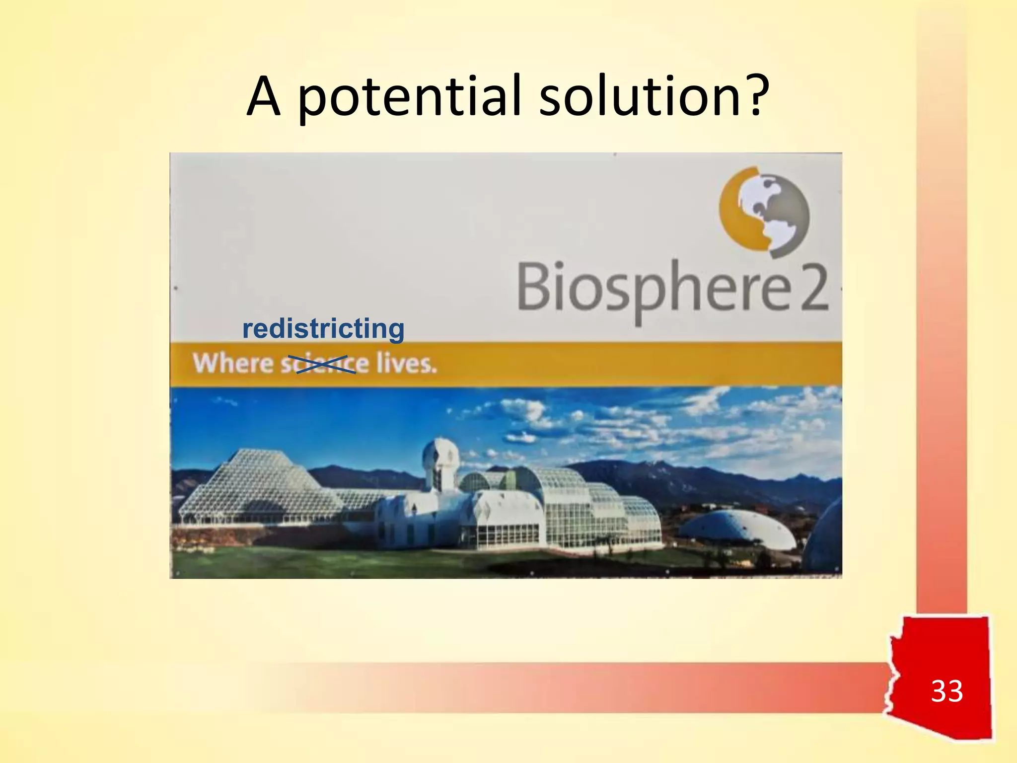 A potential solution?
33
redistricting
 