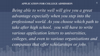 College Admission Pptx For Senior High School Students Pptx