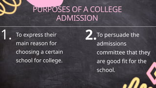 How to make an effective college application | PPTX