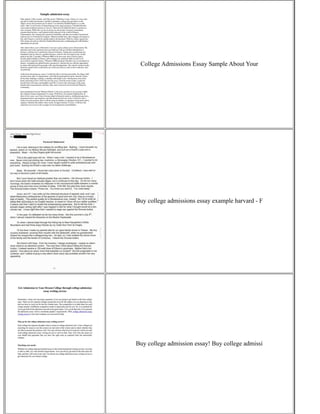 College Admissions Essay Prompts | PDF
