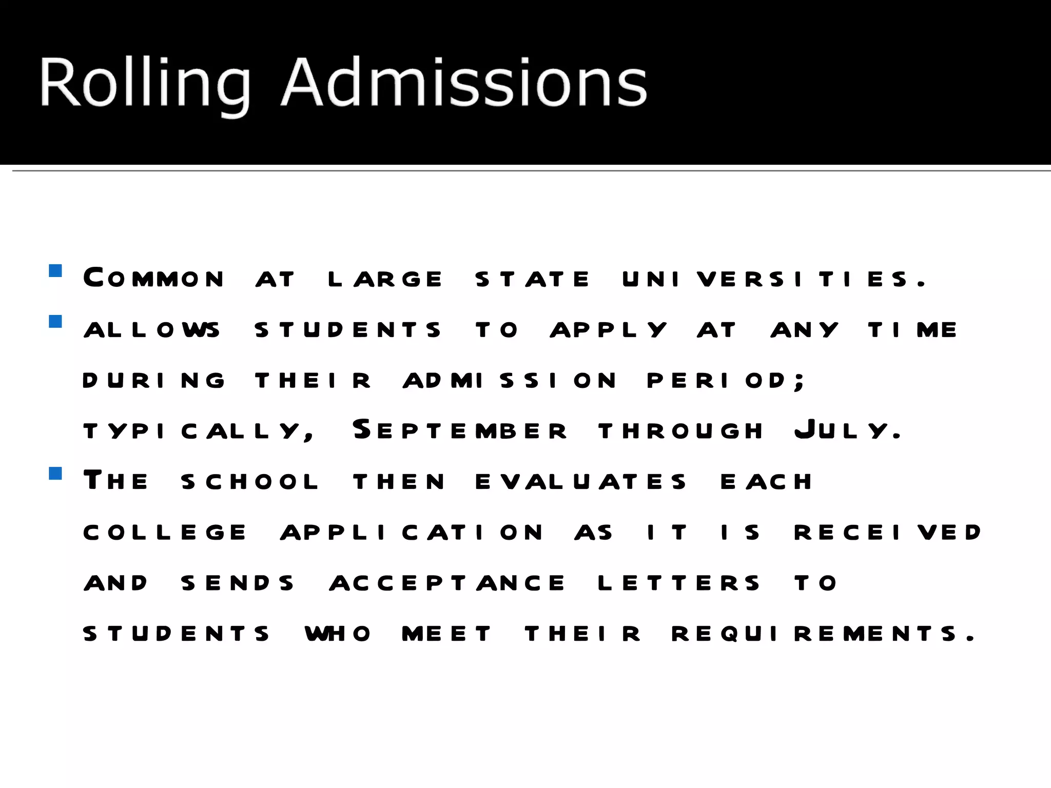 College admissions powerpoint | PPT