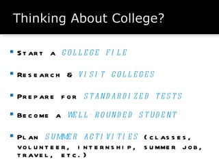 College admissions powerpoint | PPT