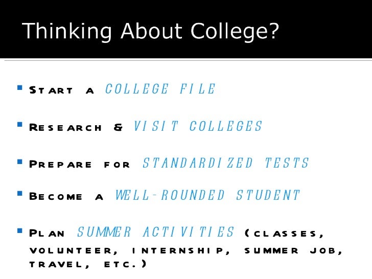 College admissions essay powerpoint