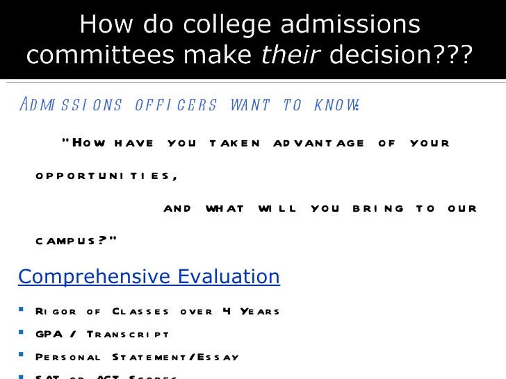 College admissions essay powerpoint