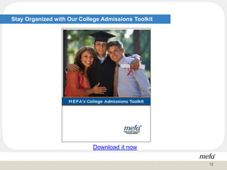 Stay Organized with Our College Admissions Toolkit
Download it now
12
 