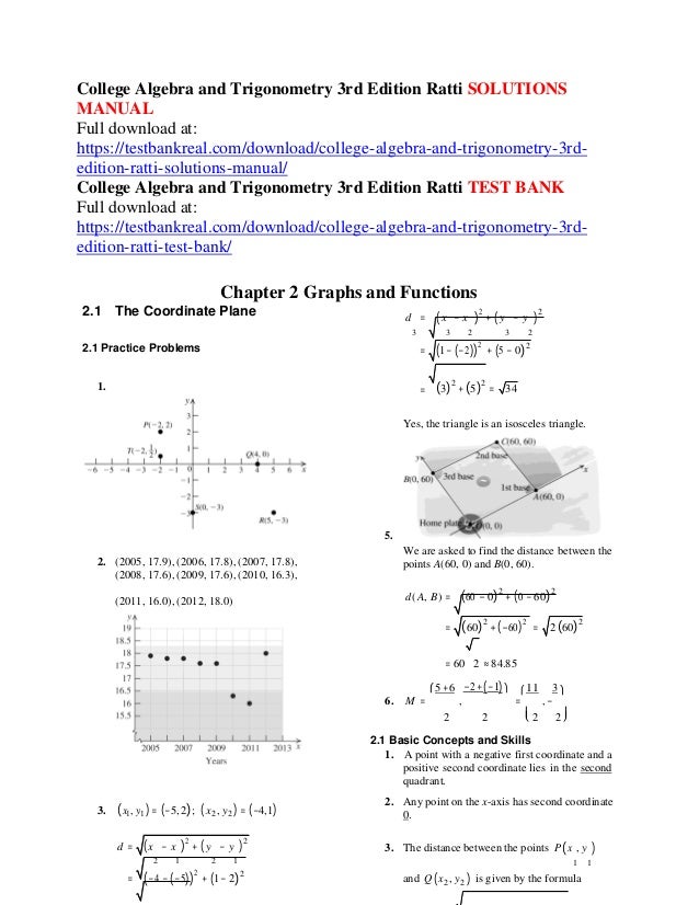 College Algebra And Trigonometry 3rd Edition Ratti Solutions Manual College algebra and trigonometry 3rd edition ratti solutions manual