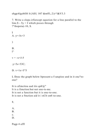 College Algebra MATH 107Record your answers and work on th.docx