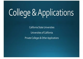 College & Applications