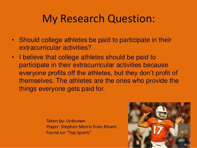 Research Paper On Paying College Athletes