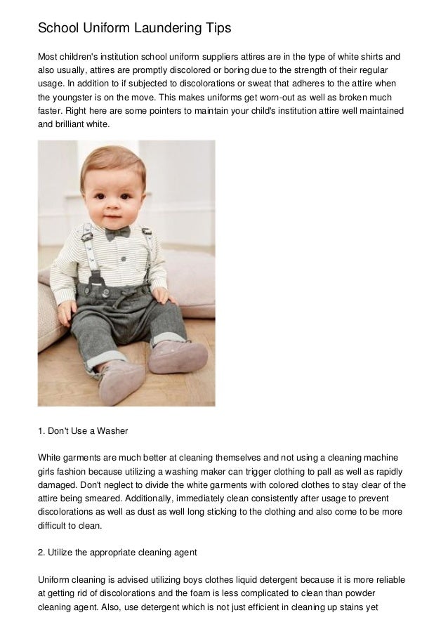 School Uniform Laundering Tips