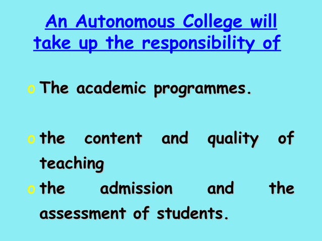 College Autonomy | PPT